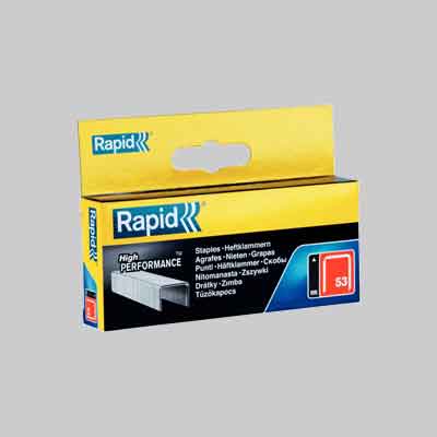 GRAFFE PER FISSATRICE MANUALE N°53 Per cod. 5451202, H. mm 8 - conf. 5000 pezzi. Prezzo per Confezione.