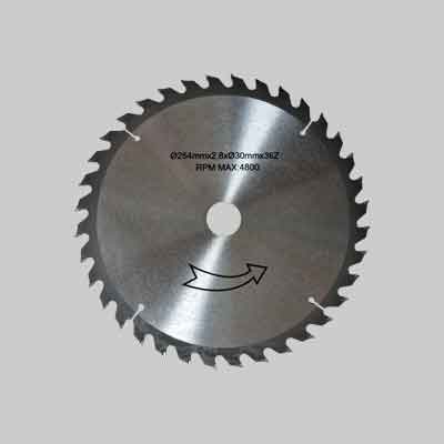 LAMA DI RICAMBIO PER SEGA CIRCOLARE CON BANCHETTO IDEAL STAR Ø  250 mm. Prezzo per Pezzo.