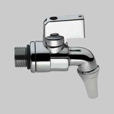 RUBINETTO A SFERA PER CONTENITORE OTTONE CROMATO 1/2". Prezzo per Pezzo.