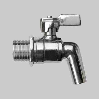 RUBINETTO INOX A SFERA PER CONTENITORE 1". Prezzo per Pezzo.