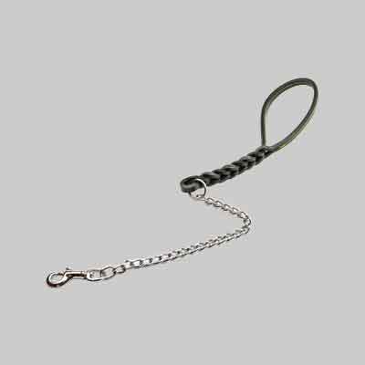 GUINZAGLIO PER CANI DOPPIA TRECCIA CON CATENA mm 600. Prezzo per Pezzo.