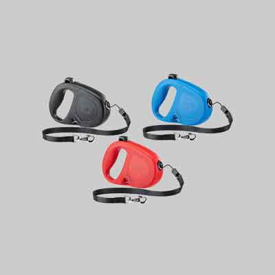 GUINZAGLIO PER CANI 'FLIPPY ONE' 4,5 mt, Per cani fino a 12 Kg - Col. Rosso. Prezzo per Pezzo.