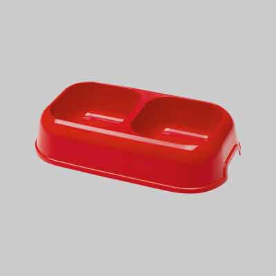 CIOTOLA DOPPIA PER CANI E GATTI 'PARTY' cm 26,5x15x5,6h - lt 0,7. Prezzo per Pezzo.