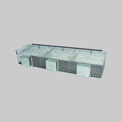 GABBIA PER CONIGLI FATTRICI Tre fori cm 183x50x33h. Prezzo per Pezzo.