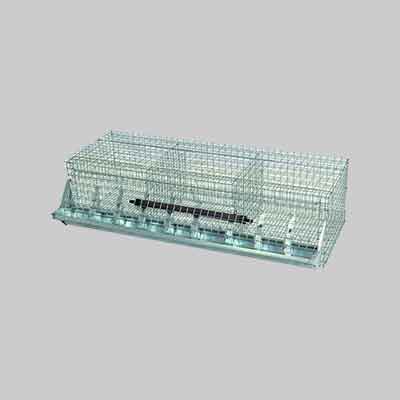 GABBIA PER CONIGLI INGRASSO Tre fori cm 100x40x27h. Prezzo per Pezzo.