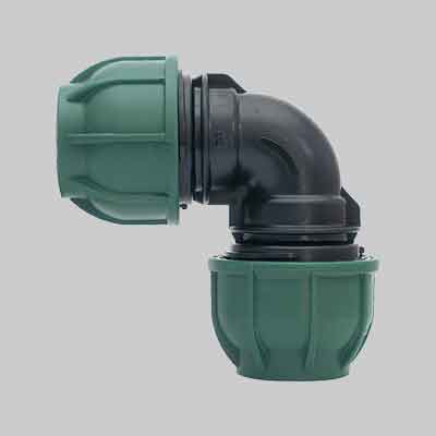 GOMITO A 90° A STRINGERE Ø mm 16x16 - PN 10. Prezzo per Pezzo.