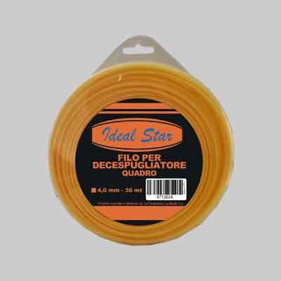 FILO PER DECESPUGLIATORE QUADRO mm 3,3x15 mt. Prezzo per Pezzo.