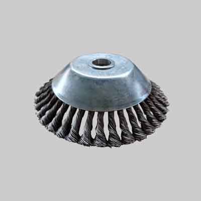 SPAZZOLA CONICA PER DECESEPUGLIATORE FILI RITORTI IDEAL STAR Ø 200 mm - 38 mazzetti. Prezzo per Pezzo.