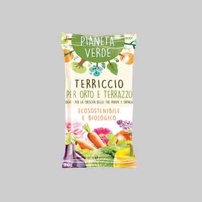 TERRICCIO 'PIANETA VERDE'  lt 50. Prezzo per Pezzo.