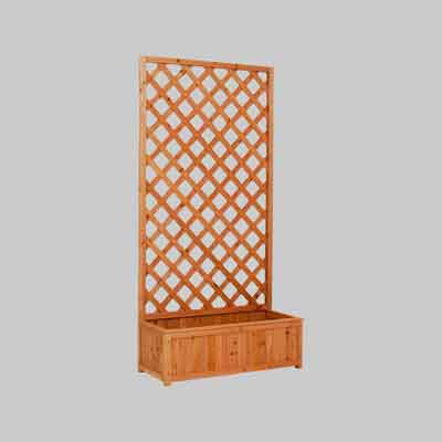PANNELLO GRIGLIATO 'RETTANGOLARE' CON FIORIERA  cm 90x40x180h. Prezzo per Pezzo.