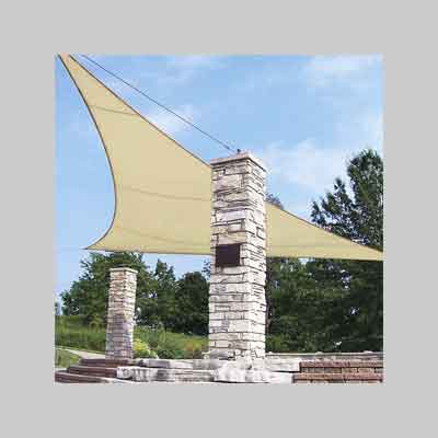 VELA OMBREGGIANTE TRIANGOLARE Col. Beige - mt 5x5x5. Prezzo per Pezzo.