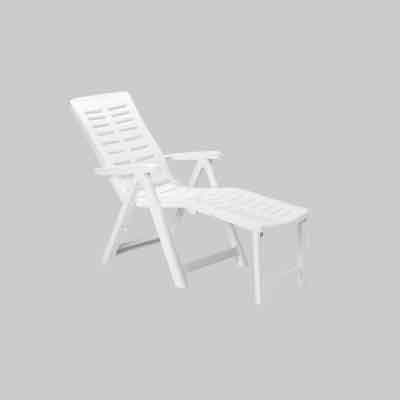 POLTRONA PIEGHEVOLE 'ARIZONA' cm 60x108x109h - Col. Bianco. Prezzo per Pezzo.