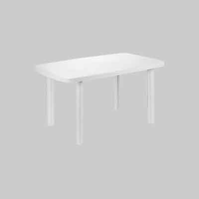 TAVOLO COMPONIBILE OVALE 'FARO' cm 137x85x72h - Col. Bianco. Prezzo per Pezzo.
