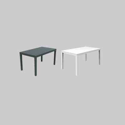 TAVOLO COMPONIBILE RETTANGOLARE 'SUMATRA' cm 138x80x72h - Col. Bianco. Prezzo per Pezzo.