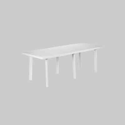 TAVOLO ALLUNGABILE RETTANGOLARE 'TRIO' cm 216x90x72h - Col. Bianco. Prezzo per Pezzo.