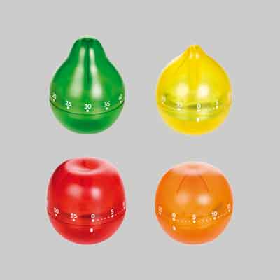 TIMER DA CUCINA 60' FORMA FRUTTA 'PRESTO' ø 7 cm. Prezzo per Pezzo.