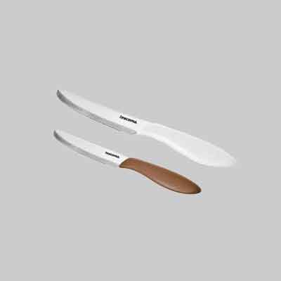 COLTELLO TAVOLA 'PRESTO' Lunghezza totale 23 cm - lama 12 cm - Marrone 6 pezzi. Prezzo per Pezzo.