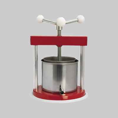 TORCHIETTO PREMITUTTO IN ACCIAIO Mod. grande, Ø cm 21x17h. Prezzo per Pezzo.