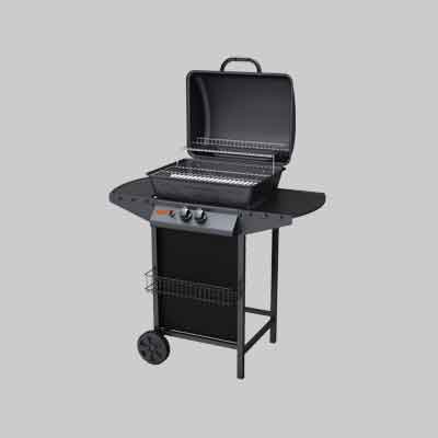 BARBECUE A GAS DUE FUOCHI IDEAL STAR cm 91,3x46x102h. Prezzo per Pezzo.