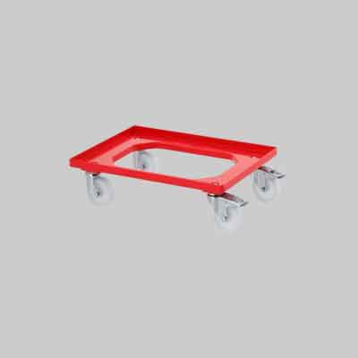 CARRELLO PER CASSETTE PER ALIMENTI cm 62x42x14h. Prezzo per Pezzo.