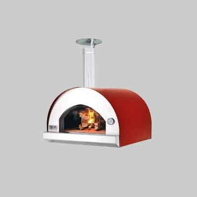 FORNO A LEGNA 'ENEA' cm 78x87x145h - Col. nero/bordeaux. Prezzo per Pezzo.