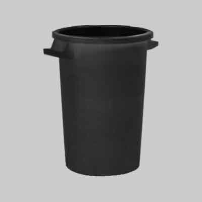 BIDONE PER RIFIUTI NERO lt 50 - Ø 44x45h. Prezzo per Pezzo.