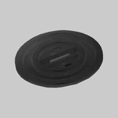 COPERCHIO PER BIDONE PER RIFIUTI NERO lt 75. Prezzo per Pezzo.