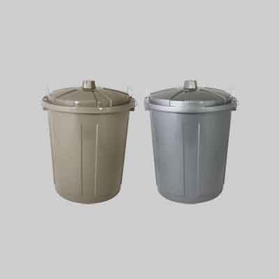 BIDONE PER RIFIUTI 'BIN' Ø 44xh 54 cm, 50 lt - Col. Silver. Prezzo per Pezzo.