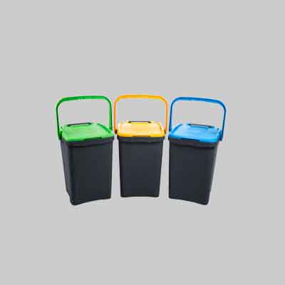 PATTUMIERA ECOPLUS lt 50 - cm 43x41x54,5h. Prezzo per Pezzo.
