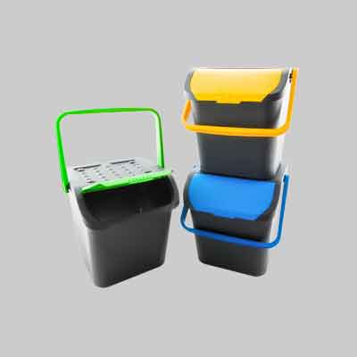 PATTUMIERA ECOLOGIC lt 35 - cm 38x36,5x45h. Prezzo per Pezzo.
