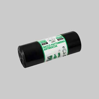 SACCHI PER NETTEZZA URBANA NERI cm 70x110 (10 pz/rt) - Spess. 50 micron. Prezzo per rotolo.