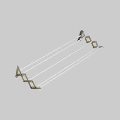 STENDIBIANCHERIA DA PARETE A PANTOGRAFO cm 120x28 - 6 mt di stenditura. Prezzo per Pezzo.