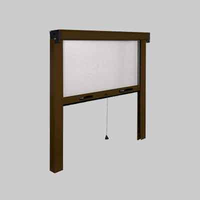 ZANZARIERA AVVOLGIBILE VERTICALE cm 120x160 - col. marrone. Prezzo per Pezzo.