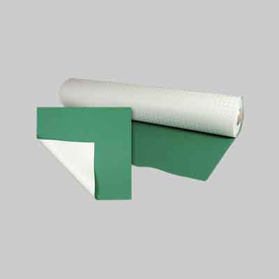 MOLLETTONE COPRITAVOLO H. cm 140 - rotolo mt 20 - col. bianco/verde. Prezzo per rotolo.