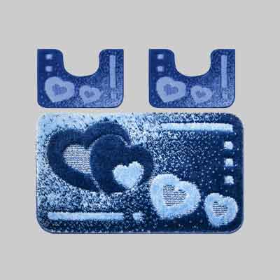 KIT 3 PEZZI TAPPETO BAGNO 'ITACA' Rosso. Prezzo per Pezzo.