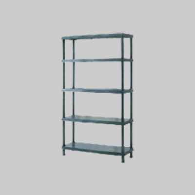 SCAFFALE IN RESINA FISSO cm 30x60x143h - 4 ripiani - portata kg 100. Prezzo per Pezzo.