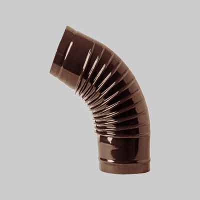 GOMITO SMALTATO 45° Ø mm 140 - 45° - col. marrone. Prezzo per Pezzo.