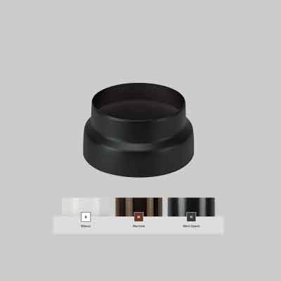 RIDUZIONE SMALTATA 'CLASSIC' Ø 130-100 mm - Col. nero. Prezzo per Pezzo.