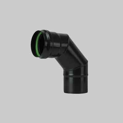 GOMITO A 90° PER STUFE A PELLET 'LIGHT' Ø 80 mm. Prezzo per Pezzo.