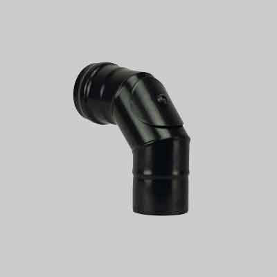 GOMITO A 90° CON ISPEZIONE PER STUFE A PELLET 'LIGHT'  Ø 80 mm. Prezzo per Pezzo.