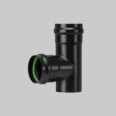 RACCORDO A T PER STUFE A PELLET 'LIGHT' Ø 80 mm. Prezzo per Pezzo.