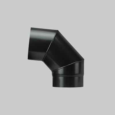 GOMITO A 90° PER STUFE A LEGNA 'PLUS LIGHT' Ø 150 mm. Prezzo per Pezzo.