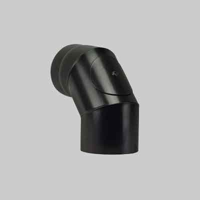 GOMITO A 90° CON ISPEZIONE PER STUFE A LEGNA 'PLUS LIGHT' Ø 120 mm. Prezzo per Pezzo.