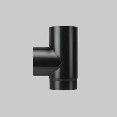 RACCORDO A T PER STUFE A LEGNA 'PLUS LIGHT' Ø 130 mm. Prezzo per Pezzo.