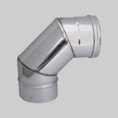 GOMITO A 90° PER CANNE FUMARIE Ø 120 mm. Prezzo per Pezzo.