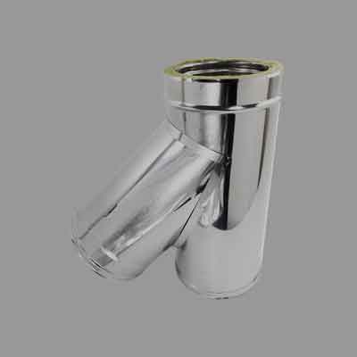 RACCORDO BRAGA DOPPIA PARETE Ø 80/130 mm. Prezzo per Pezzo.