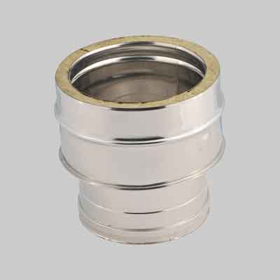 RACCORDO DOPPIA PARETE PER CALDAIA Ø F 100/150 -F 100 mm. Prezzo per Pezzo.