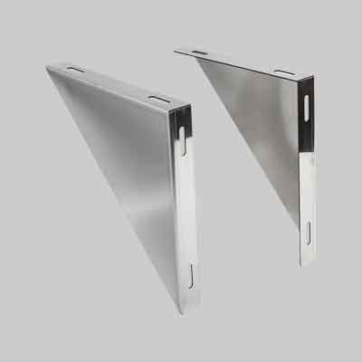 ANGOLARE DI SUPPORTO MURALE 570x570x40 mm - per tubo Ø 250/300 mm. Prezzo per Coppia.