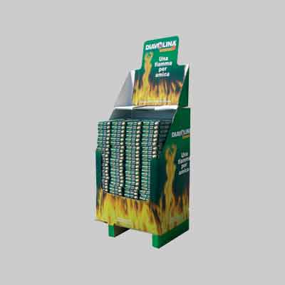 ESPOSITORE ACCENDIFUOCO 'DIAVOLINA' 240 confezioni da 40 cubi. Prezzo per Confezione.