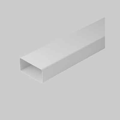 TUBO RETTANGOLARE PER VENTILAZIONE mm 110x50 - barra 1 mt. Prezzo per Pezzo.